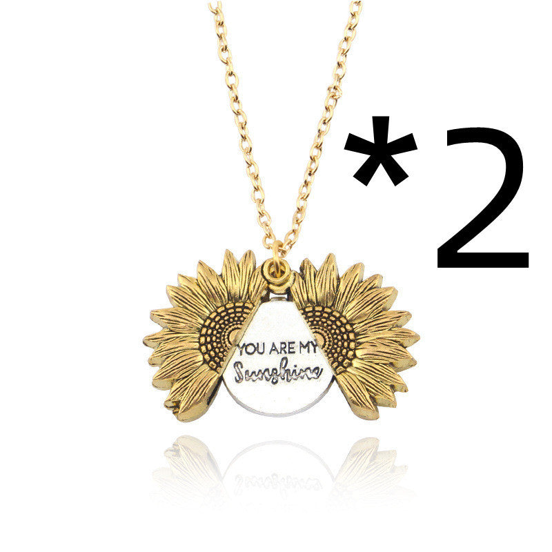 You Are My Sunshine Sunflower Necklace Women Men - Bests Sale