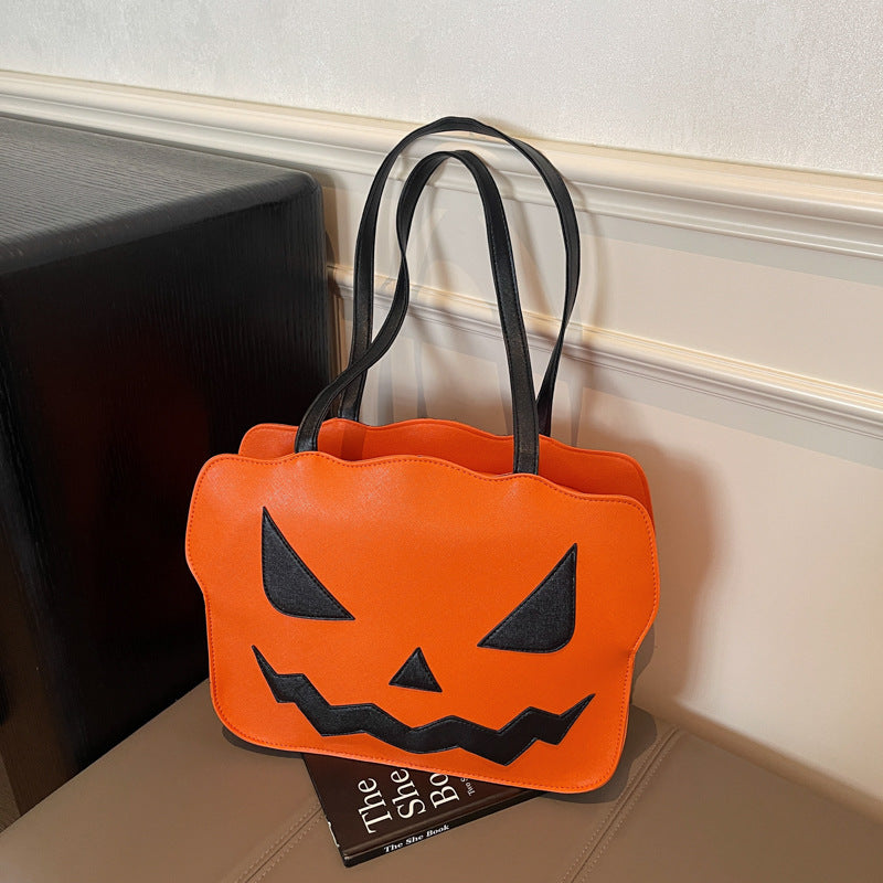Women's Fashion Halloween Pumpkin Shoulder Messenger Bag - Bests Sale