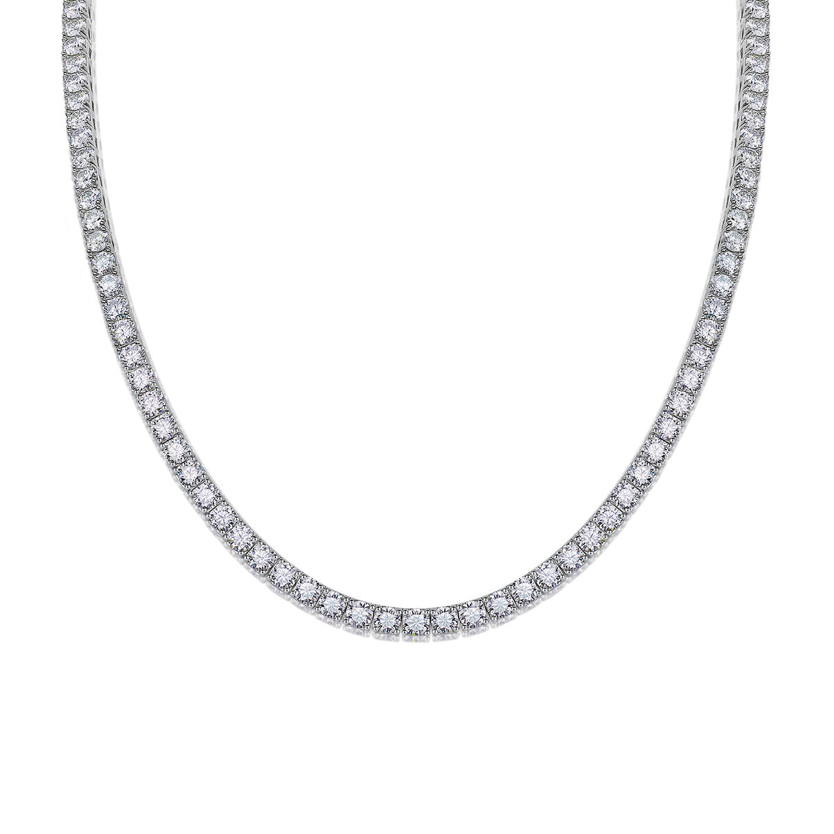 Twin 925 Silver Moissanite Long Star River Necklace - Bests Sale