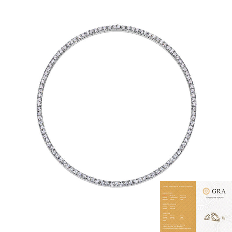Twin 925 Silver Moissanite Long Star River Necklace - Bests Sale