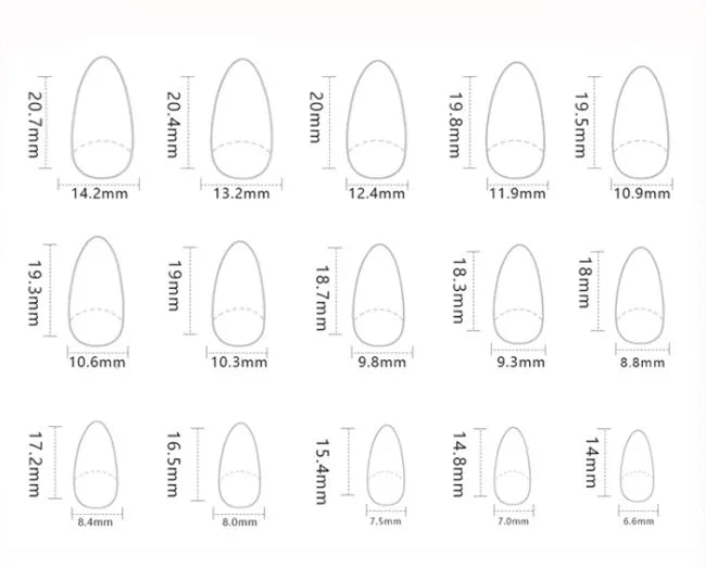 24 uñas postizas góticas de estrella de mar: almendra corta con diseños tribales 3D y estrella con incrustaciones de perlas.