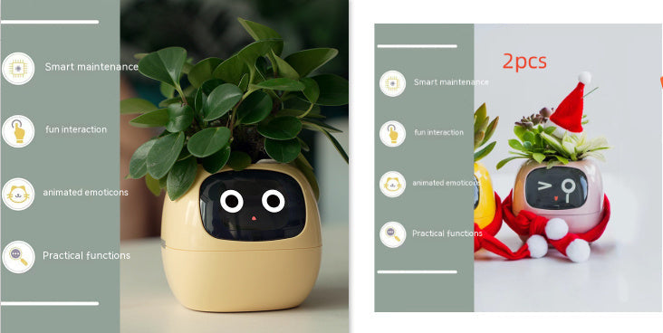 Smart Planter Endless Fun Over 49 Rich Expressions 7 Smart Sensors And AI Chips Make Raising Plants Easy And Fun Coffee Jasper