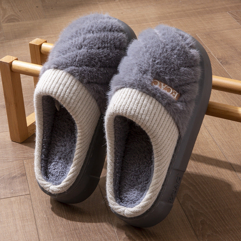 Women's Cotton Slippers Indoor Non-slip Thick-soled Cotton Slippers Cotton Slippers - Bests Sale