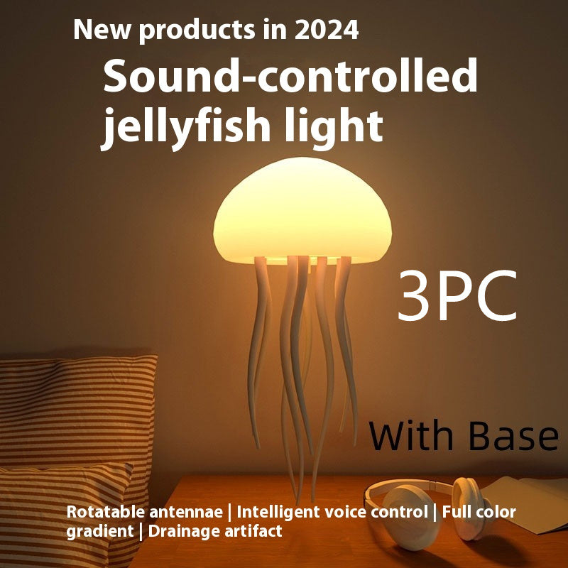 Jellyfish Mood Lamp LED Jellyfish Night Light Portable Jellyfish Lamp Jellyfish Decorations Smart Table Lamp For Bedside Desk Coffee Jasper