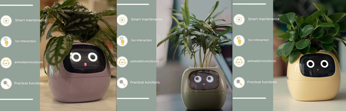 Smart Planter Endless Fun Over 49 Rich Expressions 7 Smart Sensors And AI Chips Make Raising Plants Easy And Fun Coffee Jasper