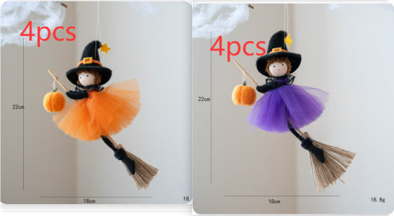 Halloween Decoration Broom Girl Angel Pendant Bests Sale