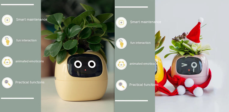 Smart Planter Endless Fun Over 49 Rich Expressions 7 Smart Sensors And AI Chips Make Raising Plants Easy And Fun Coffee Jasper