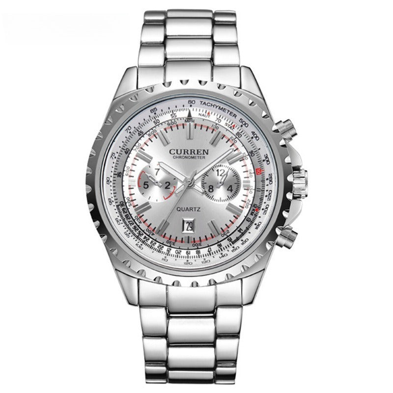 Men's Casual Quartz Movement Steel Band Wrist Business Watch Bests Sale