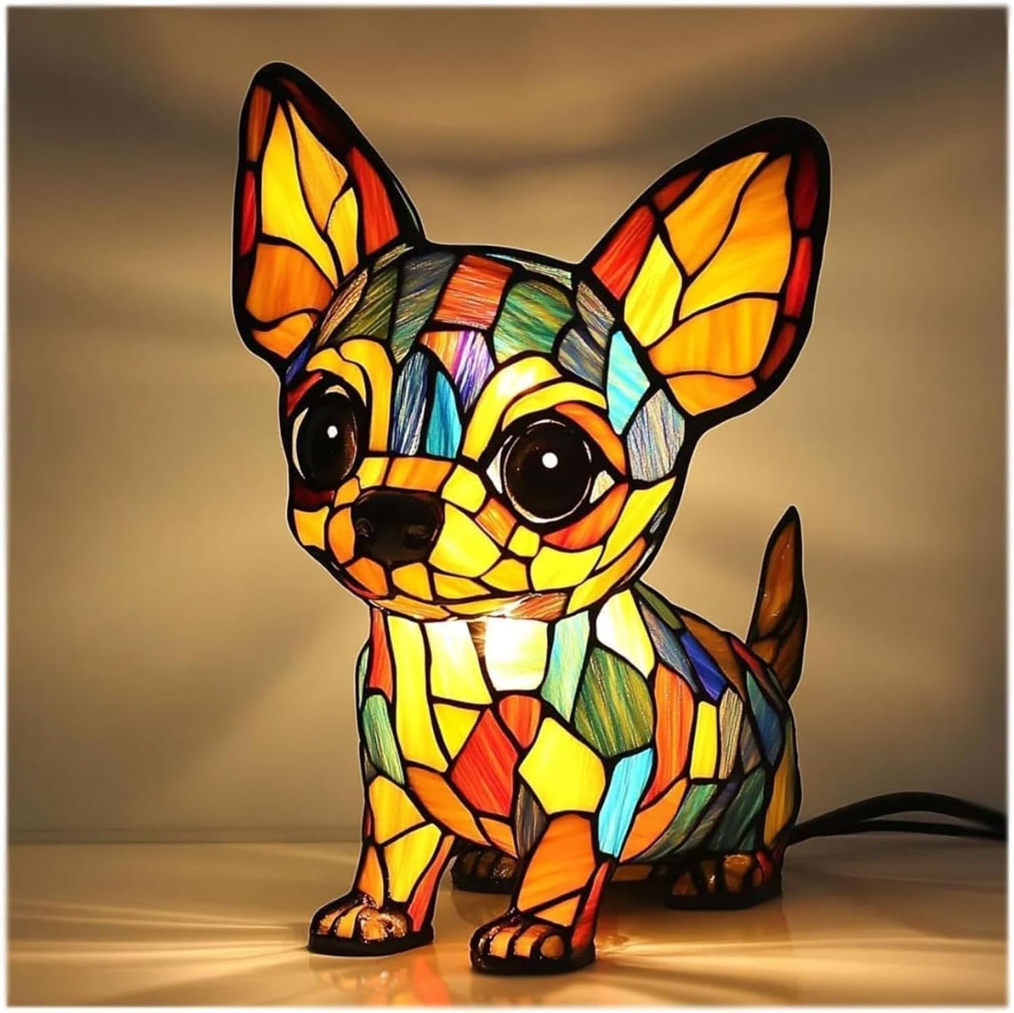 LED Small Night Lamp Art Animal Statue Creative Home Desktop Decoration Coffee Jasper