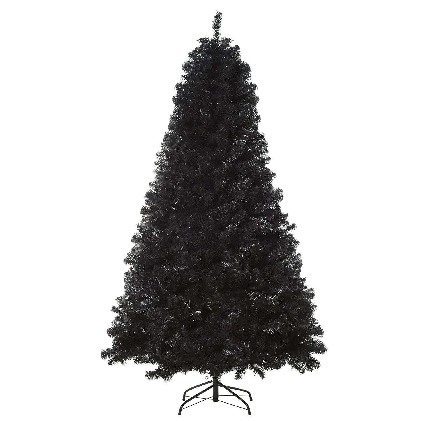 6ft Artificial Christmas Tree Unlit Douglas Fir With Realistic Branch Tips, Black Halloween Style - Bests Sale