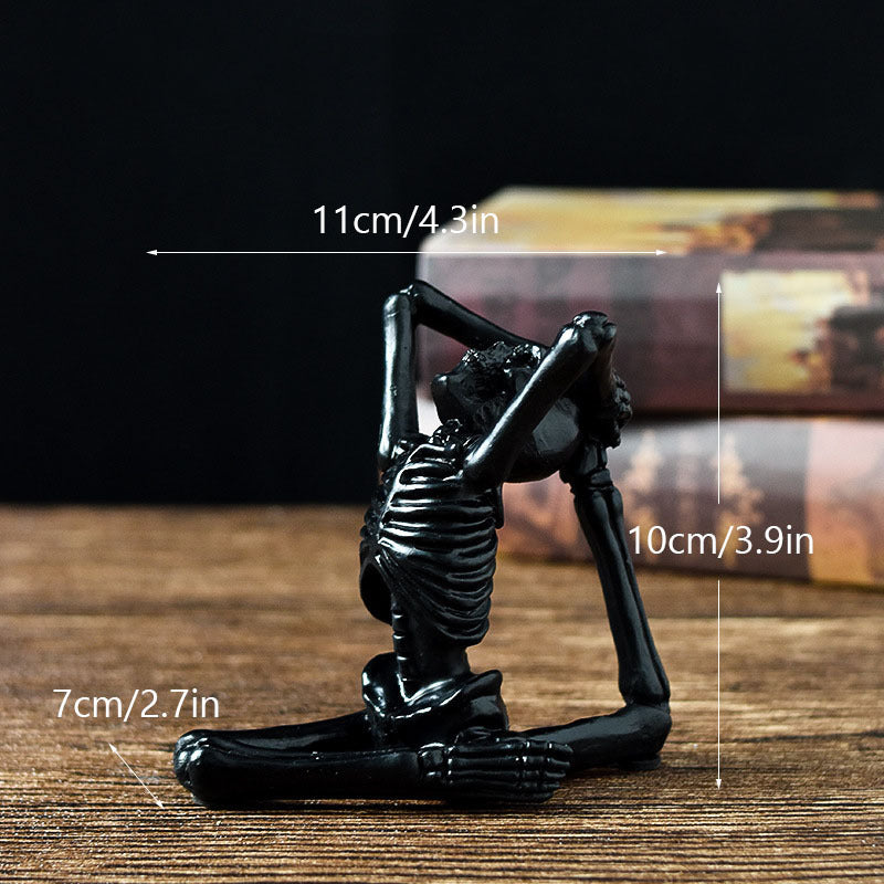 Halloween Horror Desktop Decoration Resin Ornaments Feature Modeling Yoga Skull Skeleton Bests Sale