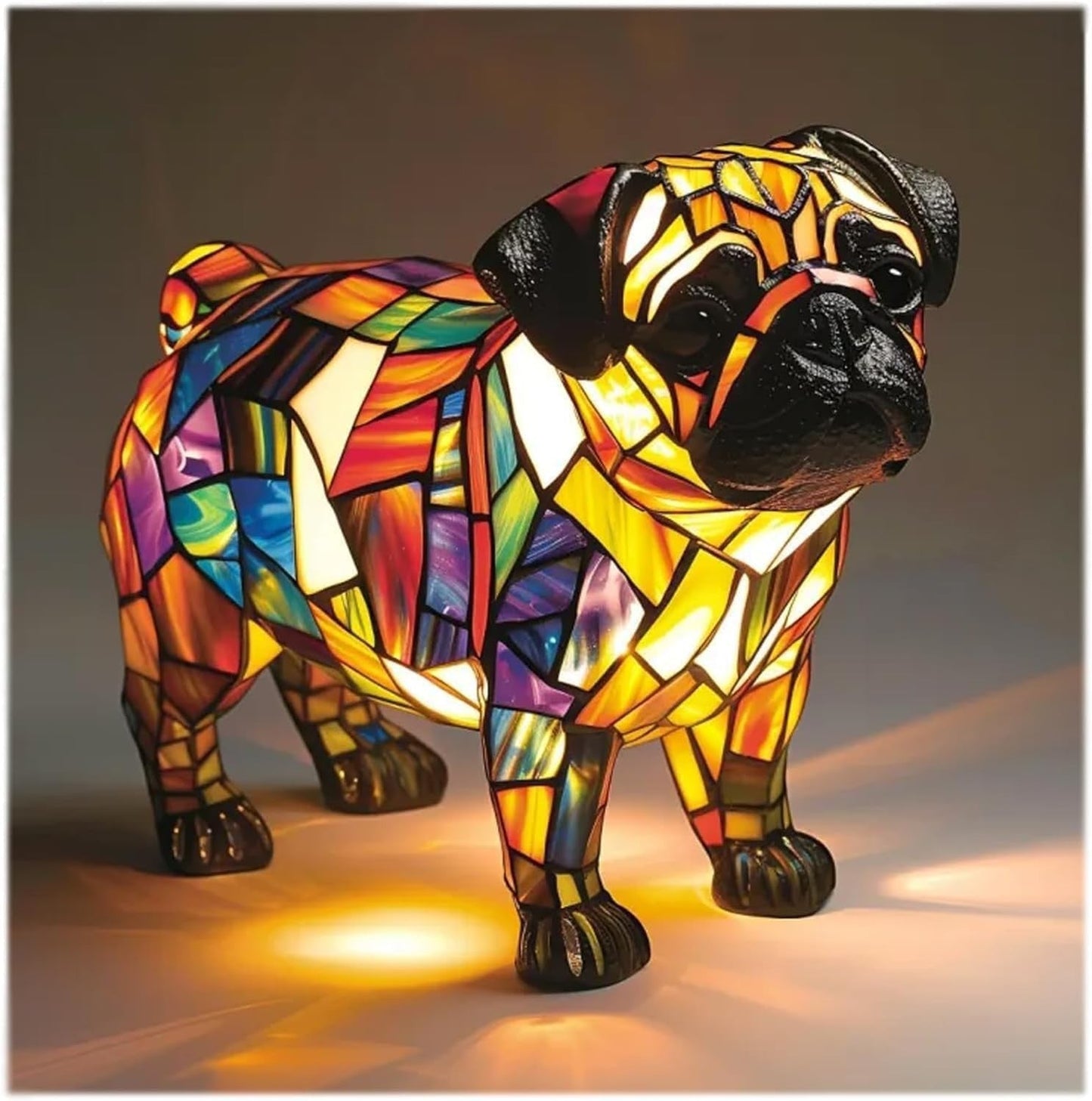 LED Small Night Lamp Art Animal Statue Creative Home Desktop Decoration Coffee Jasper