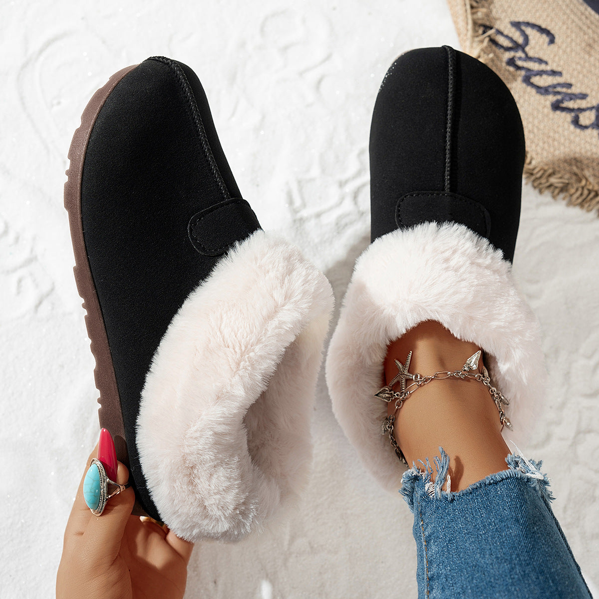 Women's Snow Boots Velvet Warm Cotton Shoes - Bests Sale