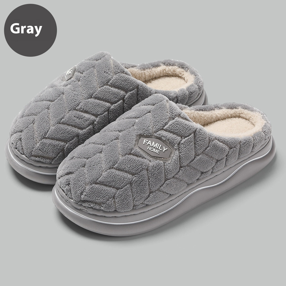 Thick Bottom Non-stinky Feet Home Indoor Non-slip Winter Fluffy Slippers - Bests Sale