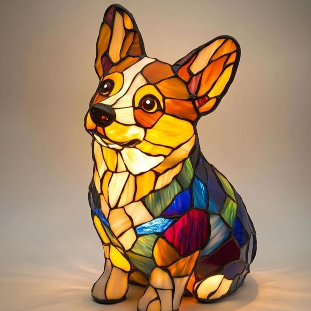 LED Small Night Lamp Art Animal Statue Creative Home Desktop Decoration Coffee Jasper
