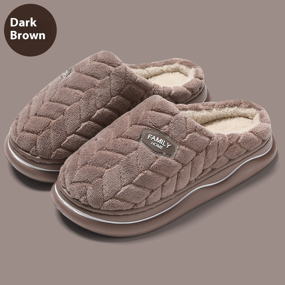 Thick Bottom Non-stinky Feet Home Indoor Non-slip Winter Fluffy Slippers - Bests Sale