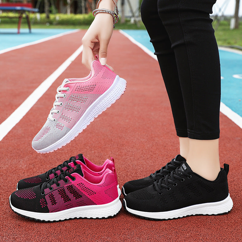 Running Shoes Women's Casual Soft Bottom Breathable Comfortable Fly-knit Sneakers - Bests Sale