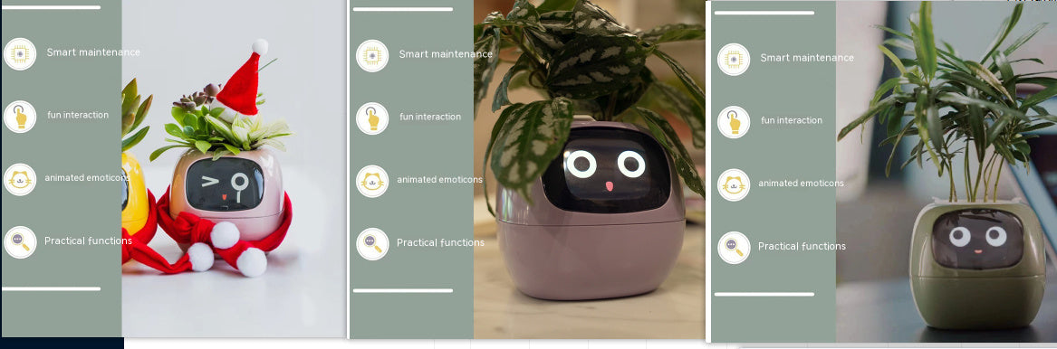Smart Planter Endless Fun Over 49 Rich Expressions 7 Smart Sensors And AI Chips Make Raising Plants Easy And Fun Coffee Jasper