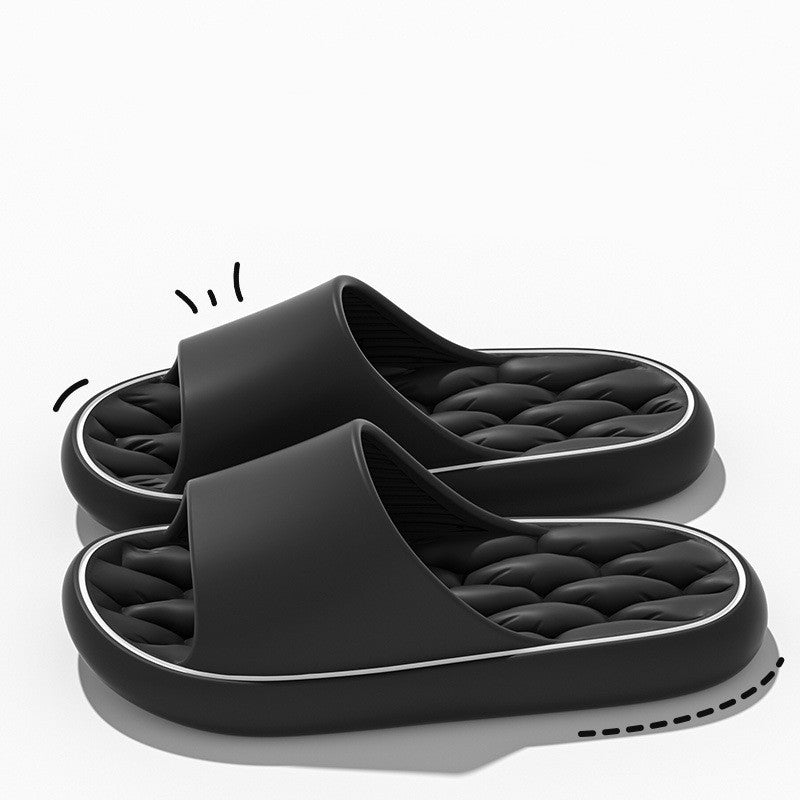 Non-slip Design Bathroom Slippers Home Summer Thick Sole Floor Bedroom House Shoes For Women Men - Bests Sale