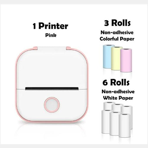 Portable Mini Thermal Label Printer Home Photo Printer Student Wrong Question Printer Bluetooth-compatible Mini Label Printer Price Tag Coffee Jasper