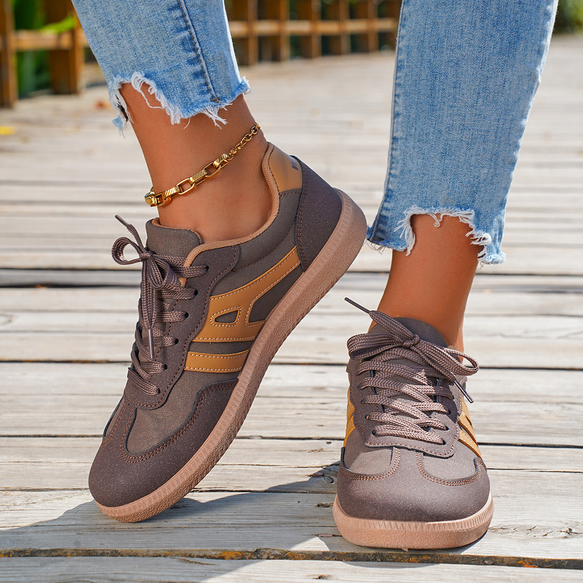 Flat Casual Outdoor Non-slip German Training Shoes Lace-up And No Shoe Box - Bests Sale