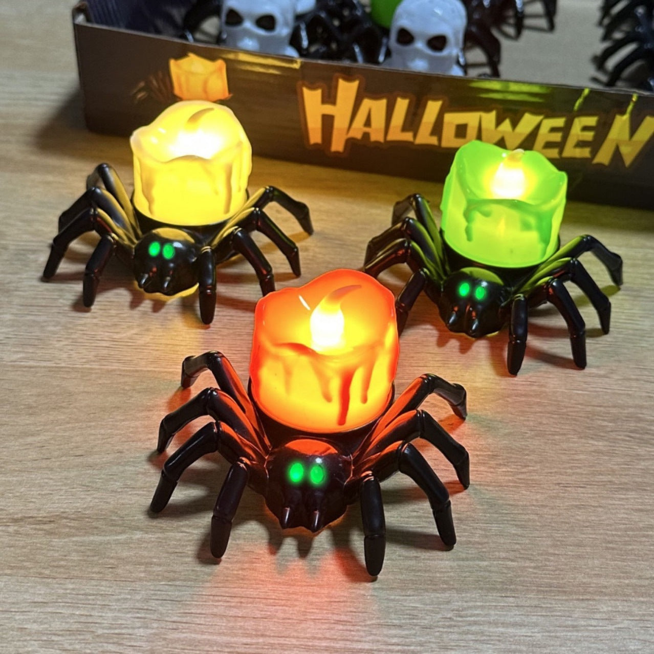 Halloween Pumpkin Spider Candle Light Decoration Props - Bests Sale