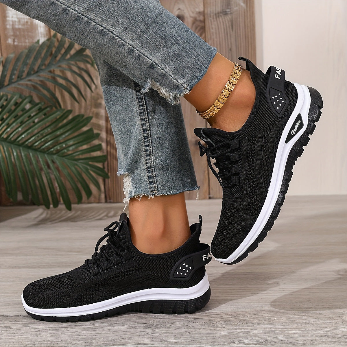 Flying Woven Shoes Women's Fashion Casual Mesh Sneaker - Bests Sale