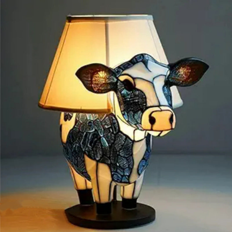 LED Small Night Lamp Art Animal Statue Creative Home Desktop Decoration Coffee Jasper