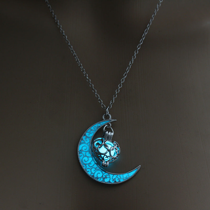 Glowing Pendant Necklaces Silver Plated Chain Necklaces - Bests Sale