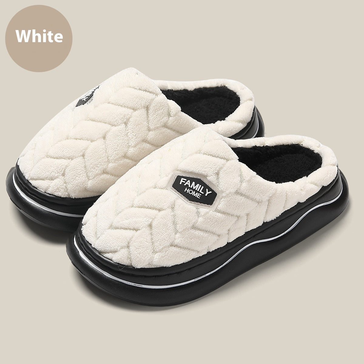 Thick Bottom Non-stinky Feet Home Indoor Non-slip Winter Fluffy Slippers - Bests Sale