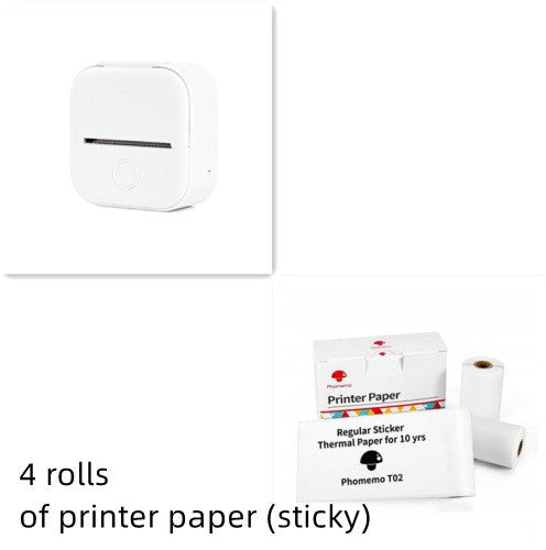 Portable Mini Thermal Label Printer Home Photo Printer Student Wrong Question Printer Bluetooth-compatible Mini Label Printer Price Tag Coffee Jasper