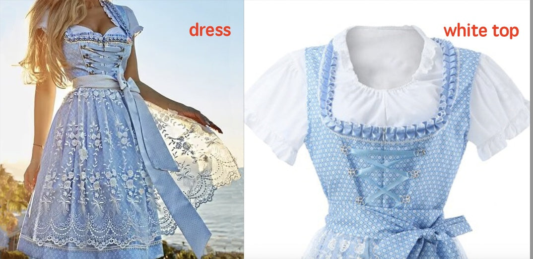 Halloween Munich Beer Long Short-sleeved Printed Lace-up Dress - Bests Sale