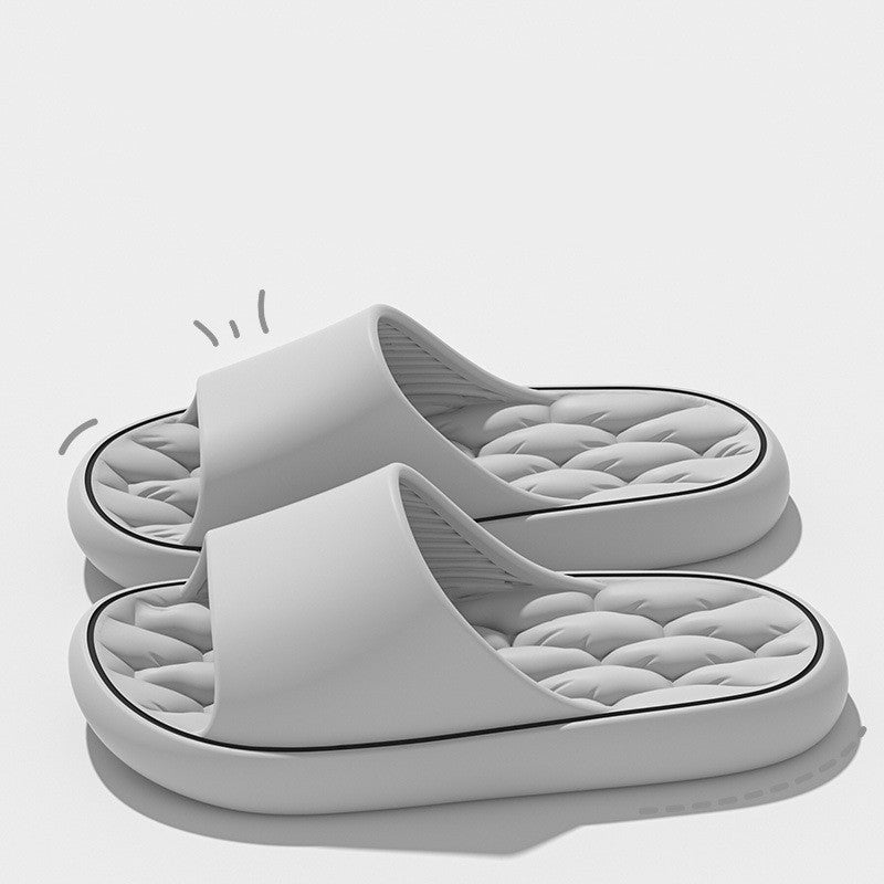 Non-slip Design Bathroom Slippers Home Summer Thick Sole Floor Bedroom House Shoes For Women Men - Bests Sale
