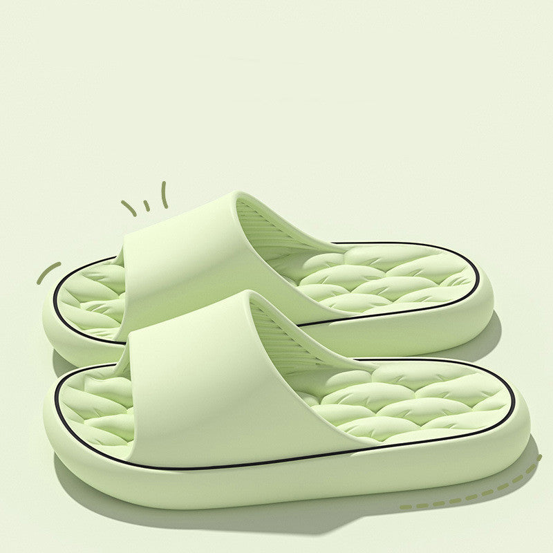 Non-slip Design Bathroom Slippers Home Summer Thick Sole Floor Bedroom House Shoes For Women Men - Bests Sale