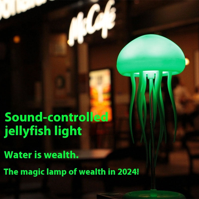 Jellyfish Mood Lamp LED Jellyfish Night Light Portable Jellyfish Lamp Jellyfish Decorations Smart Table Lamp For Bedside Desk Coffee Jasper