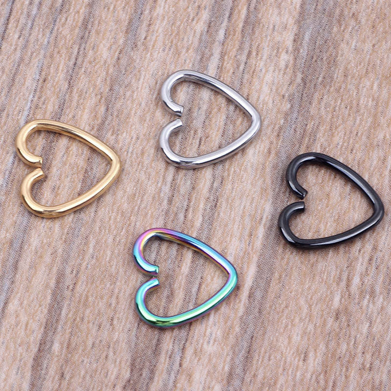 Heart-shaped Nose Clip, Nose Ring, Ear Clip, Ear Stud, Ear Bone Stud - Bests Sale