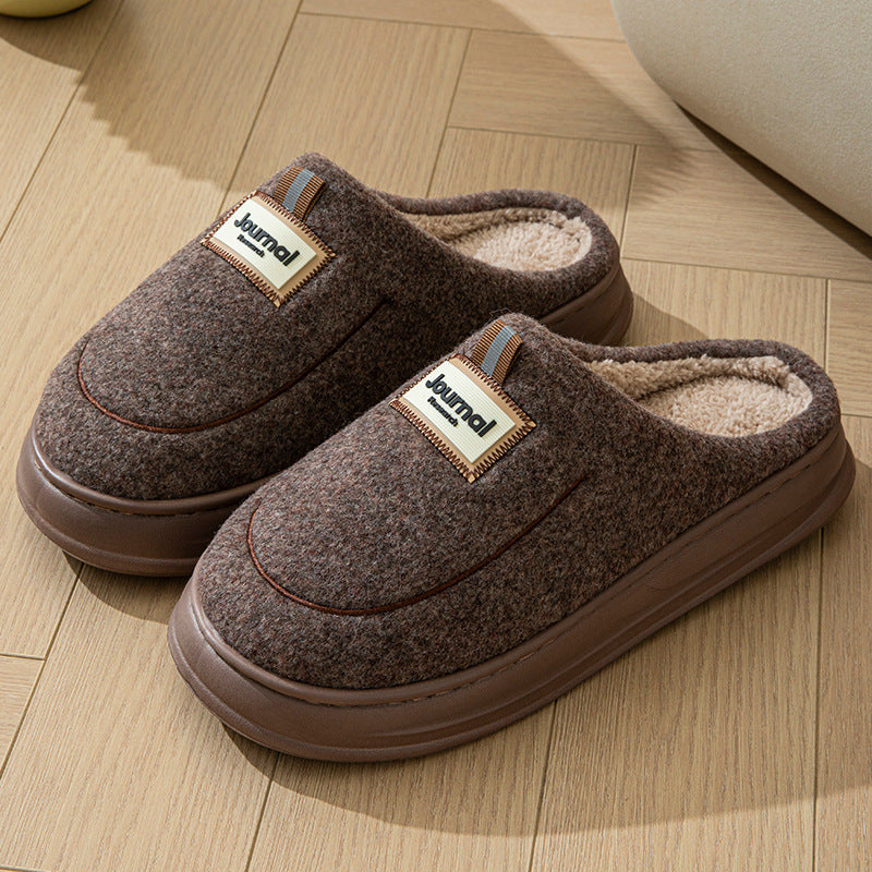 Men's Warm Thickened Bottom Plus Size Cotton Slippers - Bests Sale