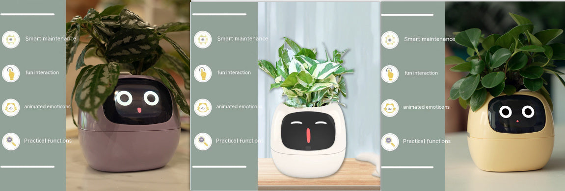 Smart Planter Endless Fun Over 49 Rich Expressions 7 Smart Sensors And AI Chips Make Raising Plants Easy And Fun Coffee Jasper