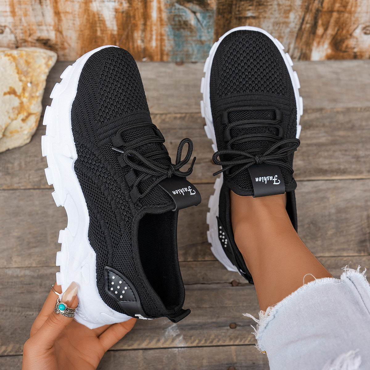 Flyknit Mesh Women's Thin Breathable Sports Casual Shoes - Bests Sale