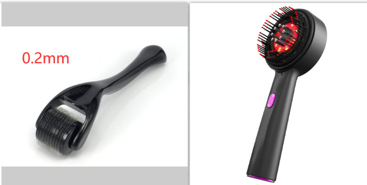 Electric Massage Comb Home Scalp Drain Comb Red Light Anti-slip Hair Care Multi-functional Massage Comb Coffee Jasper