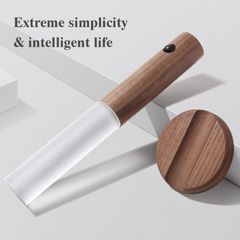 Auto LED USB Magnetic Wood Wireless Night Light Corridors Porch Lights PIR Motion Sensor Wall Light Cabinet Lamp Coffee Jasper