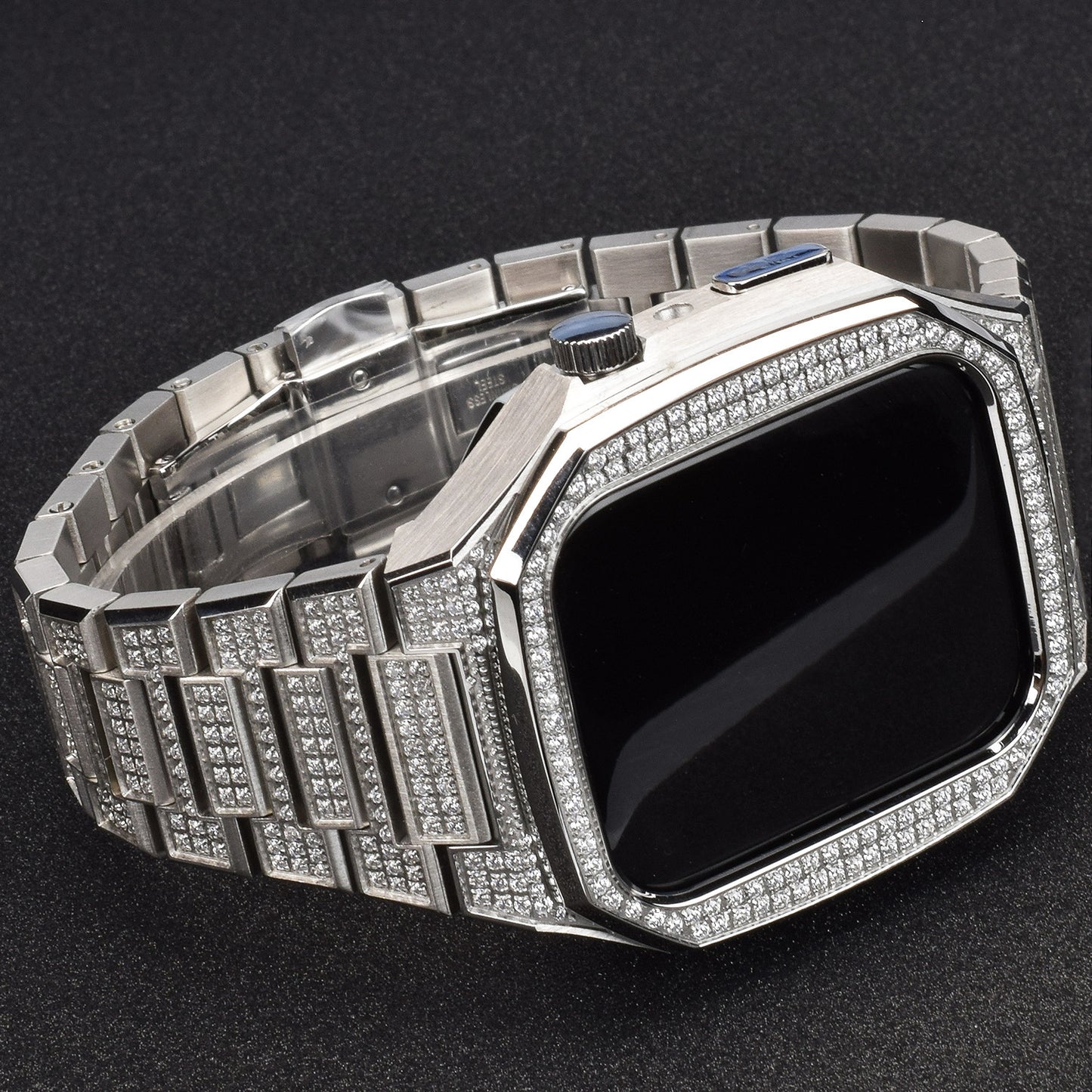 Stainless Steel Full Diamond Modified Watch Protective Case - Bests Sale