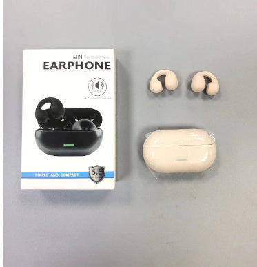 Wireless Ear Clip Bluetooth Headset TWS Comfortable Wear Not In-Ear Sports Wireless Bone Conduction 5.3 Bluetooth Headset Coffee Jasper