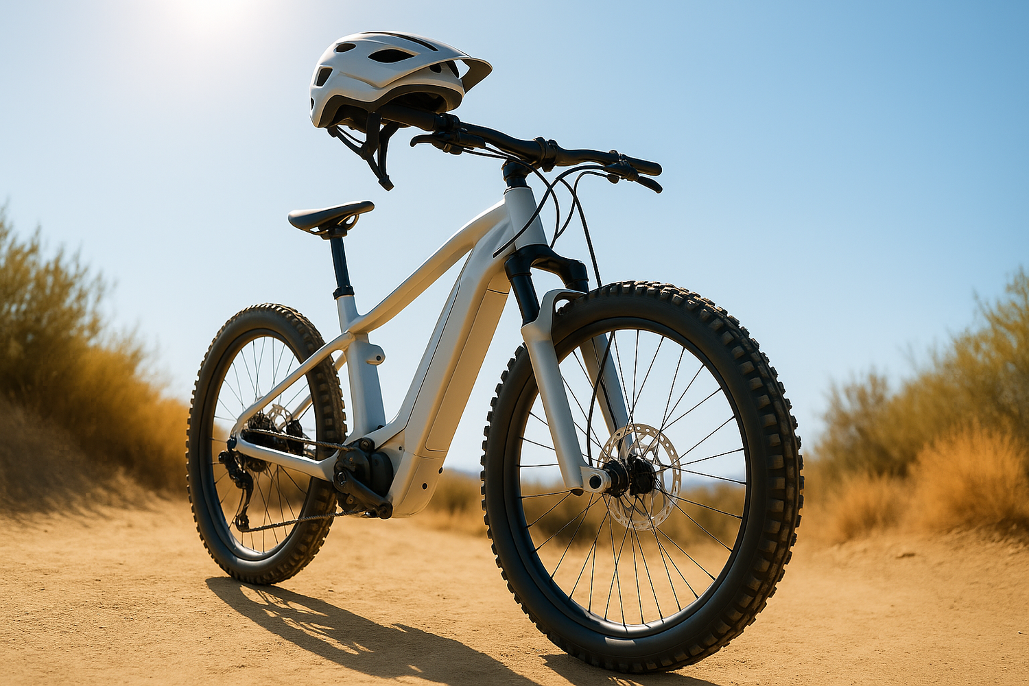 Electric bike on a road
