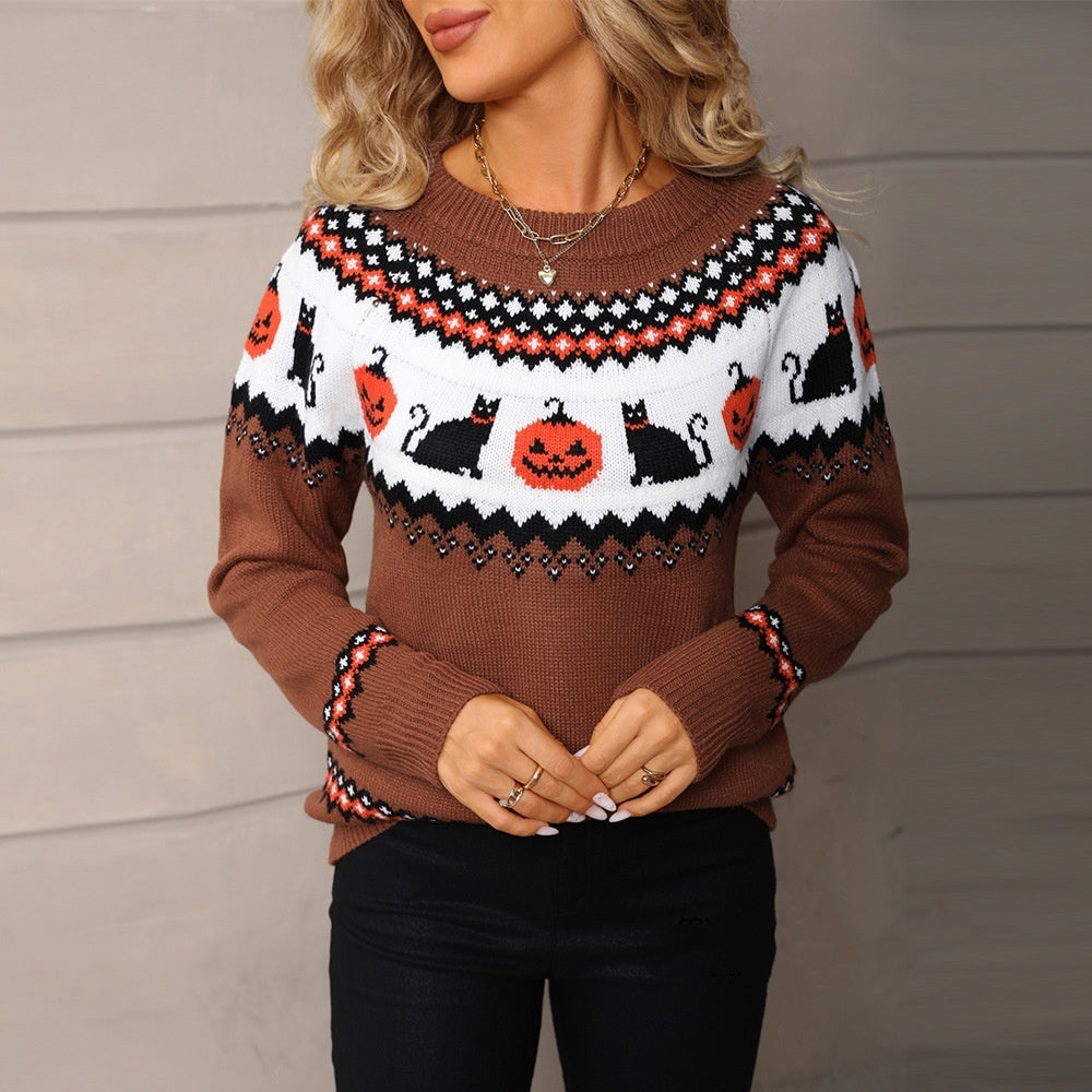 Women's Oversized Knit Christmas Sweater - Bests Sale