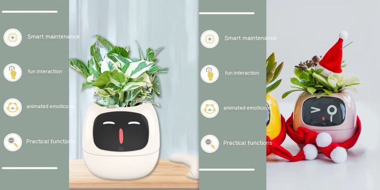 Smart Planter Endless Fun Over 49 Rich Expressions 7 Smart Sensors And AI Chips Make Raising Plants Easy And Fun Coffee Jasper