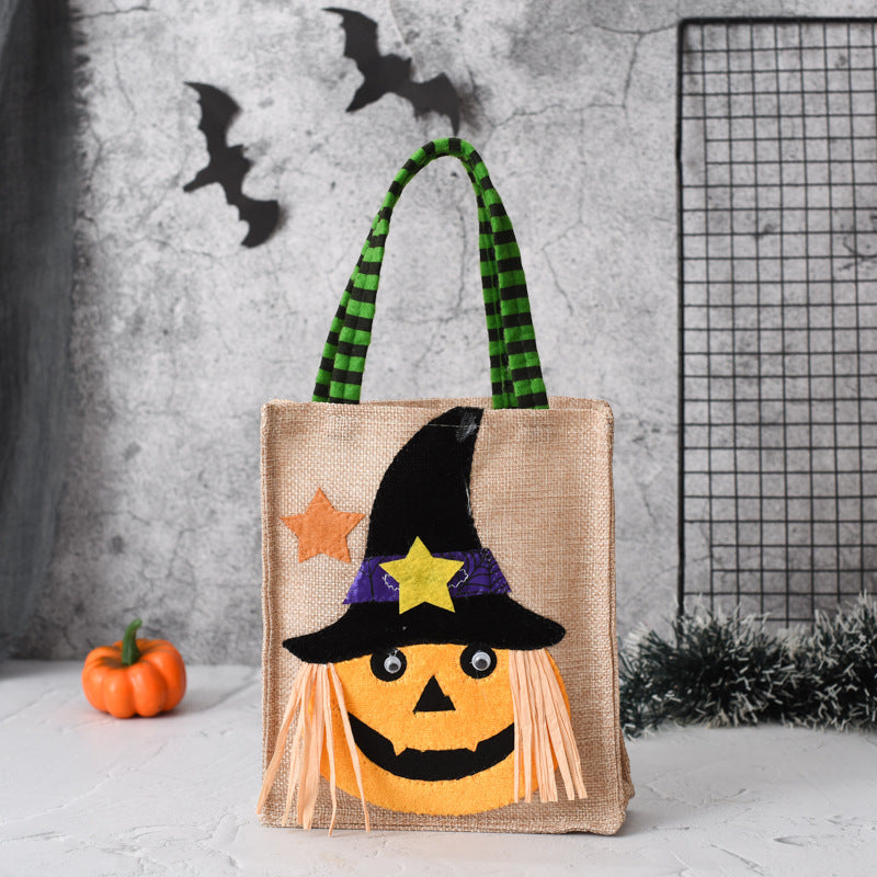 Halloween Candy Tote Bag For Kids Funny Creative Witch Skull Pumpkin Gift Handbag Small Jewelry Props Shopping Bags Bests Sale