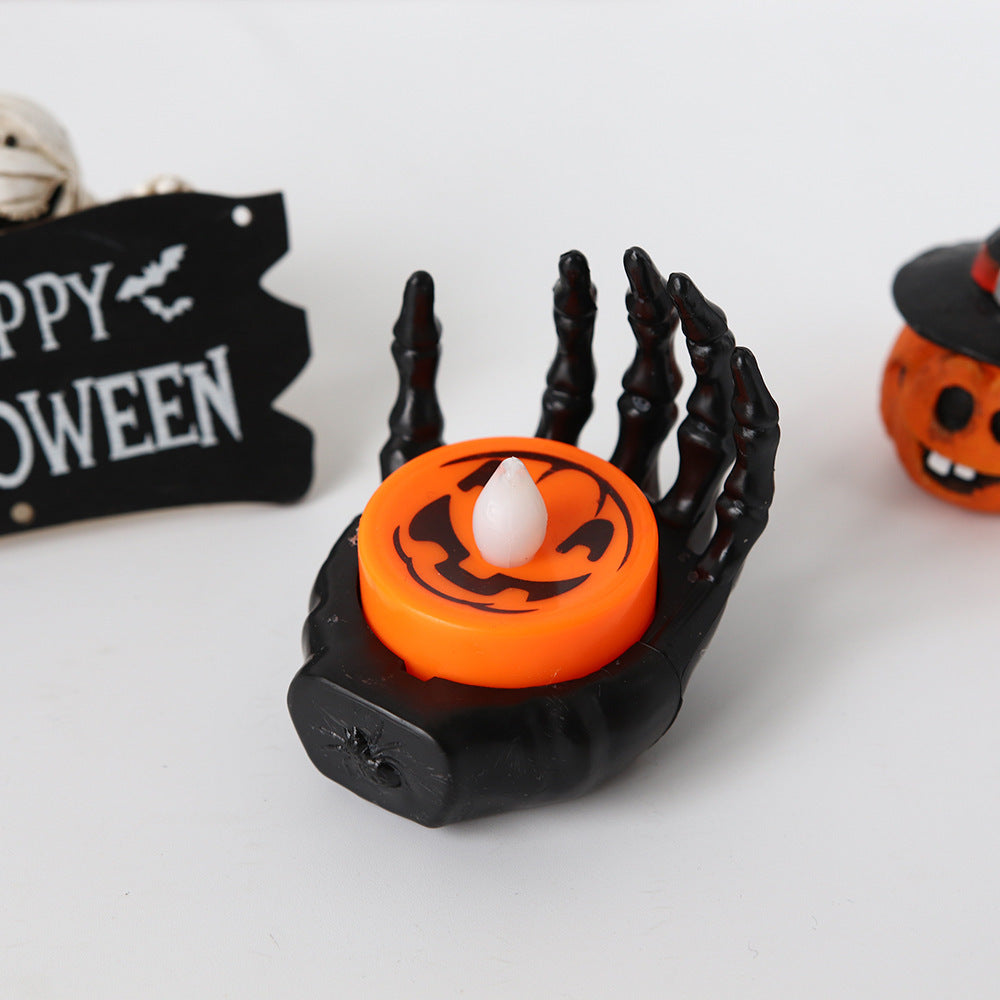 Halloween Small Night Lamp LED Electronic Luminous Decorative Palm Candle Light Bests Sale