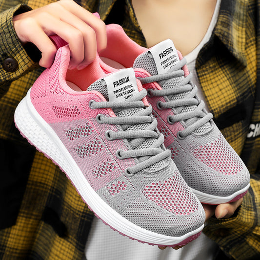 Running Shoes Women's Casual Soft Bottom Breathable Comfortable Fly-knit Sneakers - Bests Sale