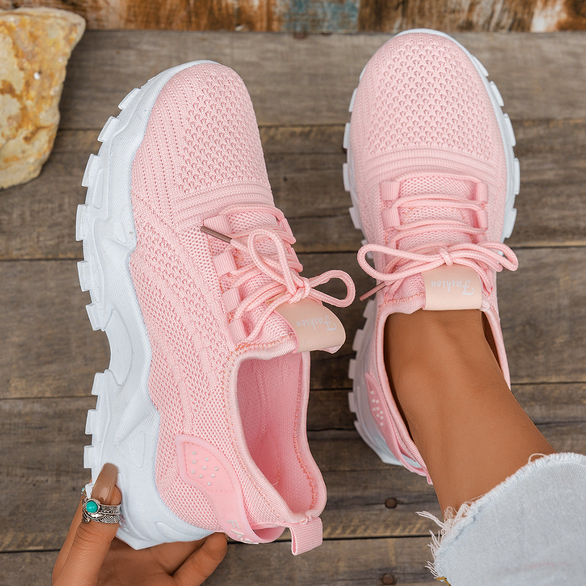 Flyknit Mesh Women's Thin Breathable Sports Casual Shoes - Bests Sale